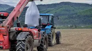 Внесение удобрений 2024 Zetor 7341 Super Turbo + Sulky 20 DX Внесение удобрений фонарей