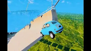 FULL THROTTLE INSANE LONG DOWNHILL MAYHEM/BEAMNG,DRIVE EPIC CRASH TEST& SPEED