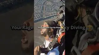 YourRage Passes Out Sky Diving 😂😂 #yourrage #shorts #subathon #skydiving
