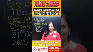 CLAT 2026 Big Announcement! | Best CLAT Coaching in Chandigarh | Exam Date, Registration & New Batch