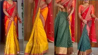 Styling Your Saree In Different Ways 🥰| Party wear Sarees Styling| Heavy Saree Styling |