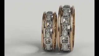 Парные обручальные кольца Артикул № КO-10. Pair of wedding rings Article № КO-10.