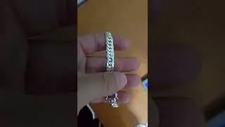 pulseira Elo Duplo 8mm 21cm fecho gaveta prata 925 leg&iacute;tima