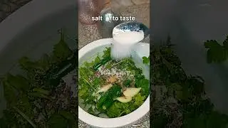 GREEN CHUTNEY WITHOUT BLENDER TRADITIONAL STYLE #shorts #greenchutney