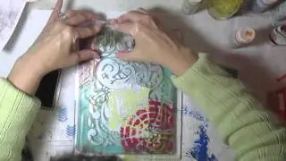 Gelli Printing with Laminating Film in Art Journal