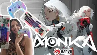 Marvo Pro X Monka Keyboard KG991w and Gaming Controller CONTRA UNBOXING