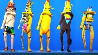 UNPEELY vs AGENT PEELY vs P 1000 vs PEELY vs PEELY BONE   Fortnite Banana Dance Battle