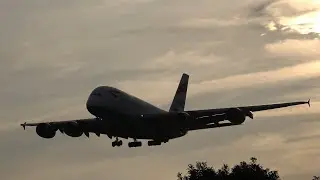Stunning Sunrise Arrival: British Airways Airbus A380 Early Morning Final into Heathrow
