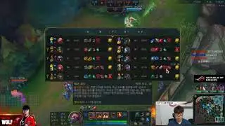 SKT Wolf stream Alistar, KDA 0/4/3.