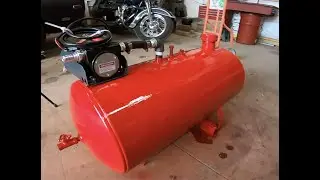 Fuel transfer tank out of air compresser tank