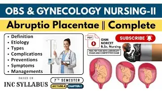 Abruptio Placentae | Obstetrics & Gynecology Nursing-II | B.Sc. Nursing | 7th Semester
