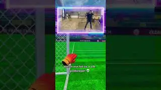 VR football is hard 😭 #soccer #football #vr #goalkeeper
