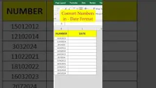 How to convert number to date format in excel | #shorts #excel #exceltips #interviewquestions