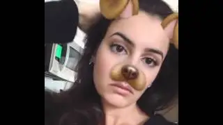 Lisa Cimorelli using the dog filter on Snapchat