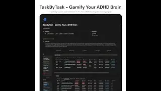 ADHD Notion template |  Gamify Your ADHD Brain | Template Overview
