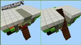 Minecraft Bedrock 2 Wide Hidden Flush Staircase ( Tutorial ) MCPE / Windows 10 / Console