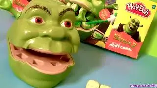 Play Doh Shrek 2 Rotten Root Canal Playset Dentist Dr Drill N Fill Play Dough Comparison #kids