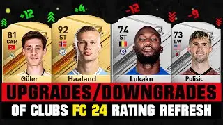 FIFA 24 | BIGGEST RATING UPGRADES & DOWNGRADES of Every Club (EA FC 24)! 💀😲 ft. Haaland, Lukaku, Pul