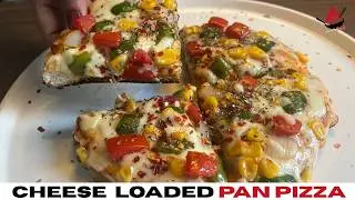 No Oven Recipe | CHEESE LOADED PAN PIZZA at your home 🍕 | By Swadcraft