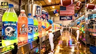 Inside a Mega Sports Drink Factory: Fueling the Super Bowl (Full Process)
