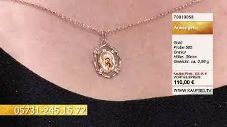 Anh&auml;nger Rotgold 585 mit Gravur | Kaufbei Schmuck