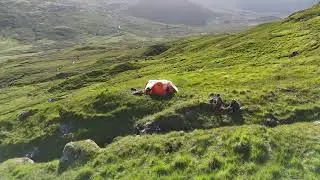 Wild Camping in Glen Oykel below Ben More Assynt - Drone Flyover