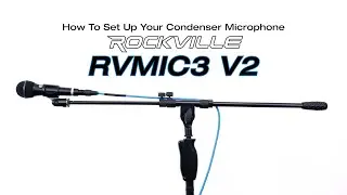 How To Set Up Rockville RVMIC3 V2 Tripod Mic Stand With Metal Quick Release Hand Clutch & Boom