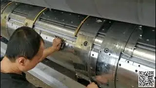 How to adjust slotting distance? (Slotting attachment on Rotary die-cutter) #xinyu #printer #diace