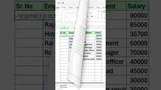 Automatic Sequence in Excel | Excel tips and Tricks