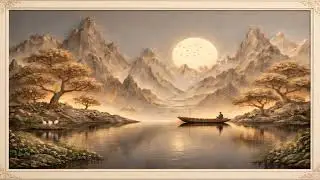 Elegant Moonlight Landscape | Oriental Wall Art for TV Display (4K)