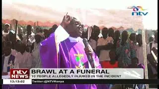 10 people injured after two political groups clash at a burial ceremony in Sirisia
