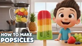 Learn to Make Rainbow Popsicles | Colors & Fruits Rhyme