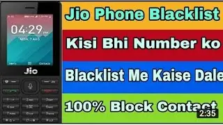 Add block list number in jio phone