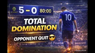 He Rage Quit at 80&rsquo; 😈 | Total Domination 5 Goals | eFootball PES Gameplay