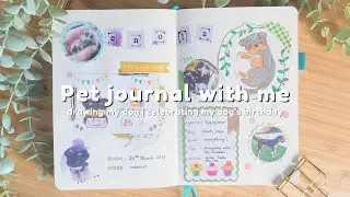 Pet journal with me 🐶 | Drawing my dog | Celebrating my dog's birthday 🎂