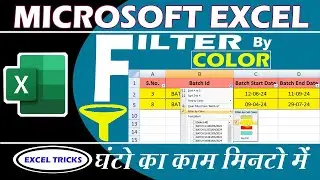 Filter by Color in  MS Excel | Excel Tips and Tricks | Data Filter use color