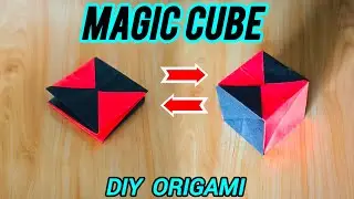 Folding a Magic Origami Cube &ndash; It Moves Like Magic! Origami Transforming Cube Tutorial _ DIY ORIGAMI