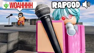 RAP BATTLING as BABY SAJA on ROBLOX VOICE CHAT..