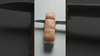 Precision in Motion &mdash; Salmon Roll Cut ASMR 🎧🔪