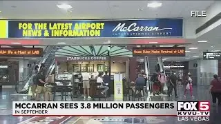 Las Vegas' McCarran airport saw 3.8 million passengers in September.