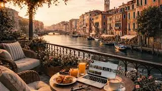 Quiet Hours on a Venetian Terrace ☕ Soft Jazz for Studying & Deep Focus