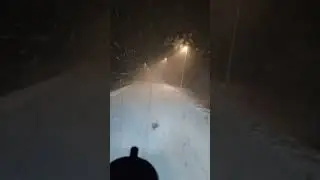 Bad weather, blizzard. Alone against the snow. Norway close to customs with Finland at kipyljvare.
