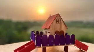 How to make ice cream stick house! Stick house #art #artcraft #viralvideo #shorts #youtubeshorts