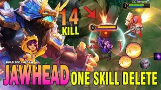 JAWHEAD ONE SKILL DELETE - 14KILLS EXP LANE JAWHEAD ~ BUILD AND EMBLEM MLBB 2025
