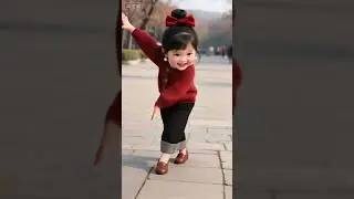 Cute baby dances to trick you into giving birth to a daughter. AI video is generated. This is 🚀 P49
