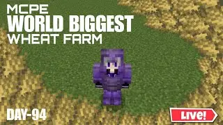 Day-7 | Building the BIGGEST Wheat Farm in Minecraft PE 🌾 | Survival Progress