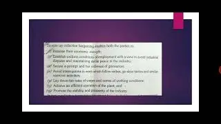 Collective Bargaining - Objectives