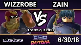 CEO 2018 SSBM - PG | Zain (Marth) Vs. Wizzrobe (Captain Falcon) Smash Melee Losers Quarters