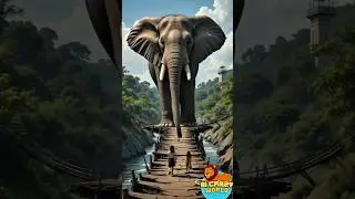 The Big Elephant Heart Broke with the Bridge 🐘🥺💔 | Big Elephant Sad Short Story | #ytshorts #3d #ai
