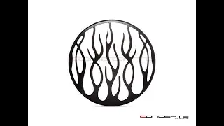 Max-inc 7 Inch Round Aluminum Headlight Guard  - Flame Grill